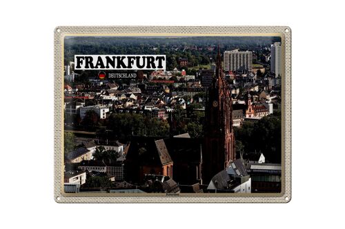 Blechschild Städte Frankfurt Kaiserdom Kirche 40x30cm Geschenk