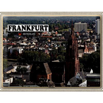 Blechschild Städte Frankfurt Kaiserdom Kirche 40x30cm Geschenk