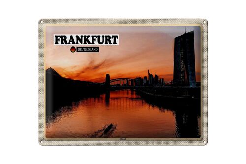 Blechschild Städte Frankfurt Ostend Rhein Neubau 40x30cm