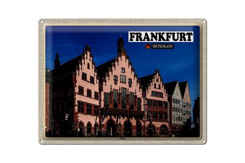 Blechschild Städte Frankfurt Römer Architektur 40x30cm