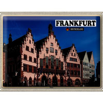 Cartel de chapa ciudades Frankfurt arquitectura romana 40x30cm