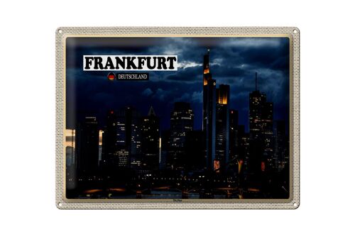 Blechschild Städte Frankfurt Skyline Wolkenkratzer 40x30cm