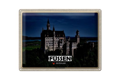 Blechschild Städte Füssen Schloss Neuschwanstein 40x30cm