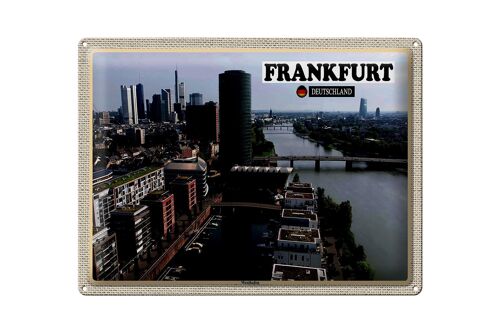 Blechschild Städte Frankfurt Deutschland Westhafen 40x30cm