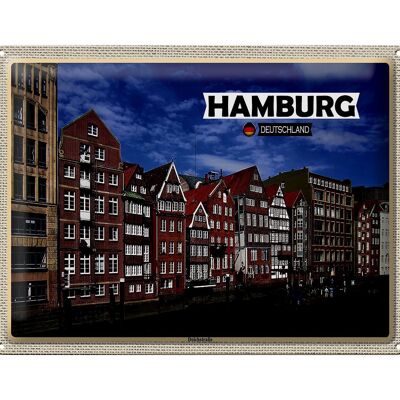 Blechschild Städte Hamburg Deichstraße Fluss 40x30cm Geschenke