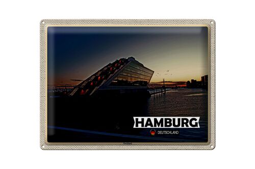 Blechschild Städte Hamburg Dockland Architektur 40x30cm