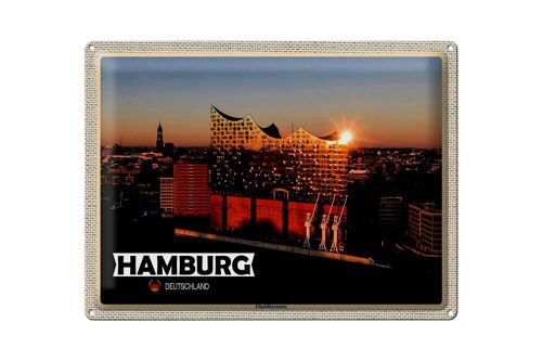 Blechschild Städte Hamburg Elbphilharmonie Architektur 40x30cm