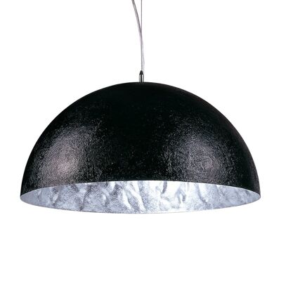 s.LUCE Blister pendant lamp 70cm black, silver-colored