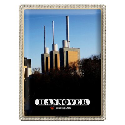 Cartel de chapa ciudades Hannover vista de la ciudad de Döhren 40x30cm