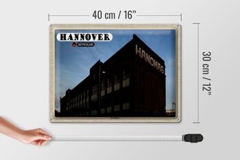 Plaque en tôle Villes de Hanovre Hanomag ingénierie mécanique 40x30cm 4
