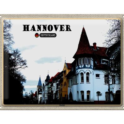 Cartel de chapa ciudades Hannover Kleefeld arquitectura 40x30cm