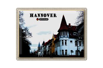 Plaque en tôle villes Hanovre Kleefeld architecture 40x30cm 1