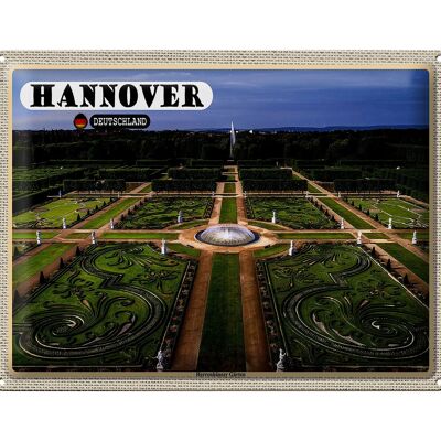 Targa in metallo città Hannover Herrenhausen Gardens 40x30 cm
