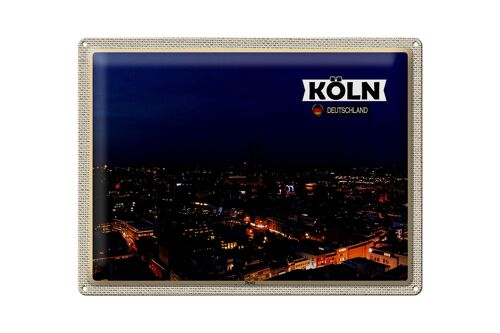 Blechschild Städte Köln Deutz Blick auf Stadt 40x30cm