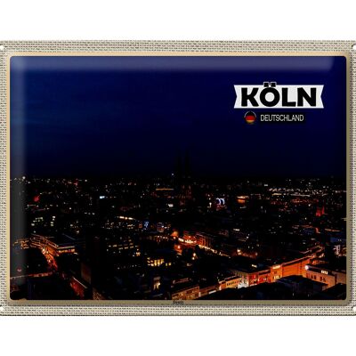 Blechschild Städte Köln Deutz Blick auf Stadt 40x30cm