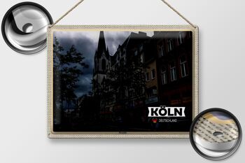 Plaque en tôle villes Cologne Erhrenfeld rue de la ville 40x30cm 2
