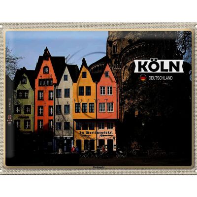 Metal sign cities Cologne fish market Martinswinkel 40x30cm