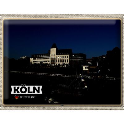 Cartel de chapa Ciudades Colonia Porz Edificio Rin 40x30cm Regalo