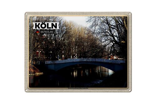 Blechschild Städte Rautenstrauchkanal Köln-Lindenthal 40x30cm