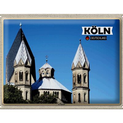 Metal sign cities Cologne St.Apostle Architecture 40x30cm