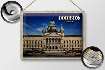 Plaque en tôle Villes Tribunal administratif fédéral de Leipzig 40x30cm 2