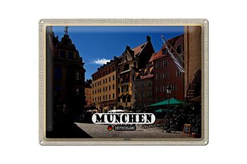 Panneau en étain pour villes, Munich, vieille ville, auberge, 40x30cm, cadeaux 1