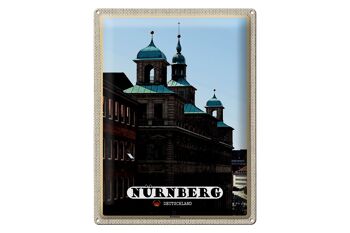 Panneau en étain pour villes, bâtiment de l'hôtel de ville de Nuremberg, 30x40cm, cadeau 1