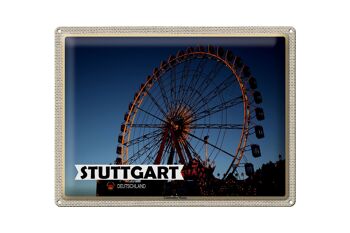 Plaque en tôle villes Stuttgart Cannstatter Wasen 40x30cm 1