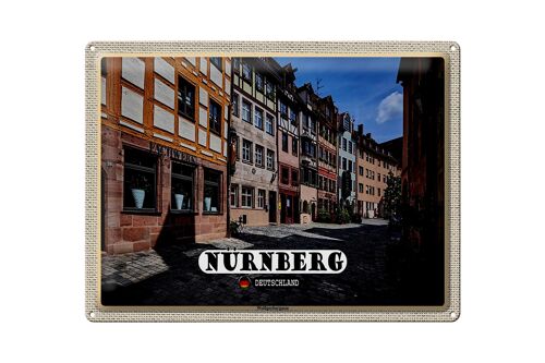 Blechschild Städte Nürnberg Weißgebergasse 40x30cm Geschenk