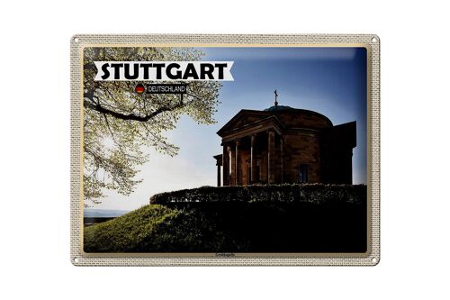 Blechschild Städte Stuttgart Grabkapelle Architektur 40x30cm