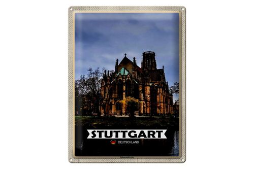Blechschild Städte Stuttgart Johanneskirche 30x40cm Geschenk