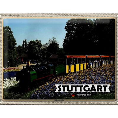 Cartel de chapa ciudades Stuttgart Killesbergbahn Park 40x30cm