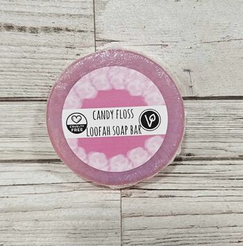 Barre de savon Loofah en barbe à papa 2