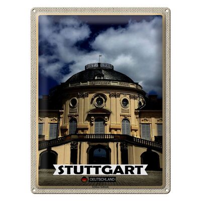 Cartel de chapa ciudades Castillo de Stuttgart Soledad 30x40cm