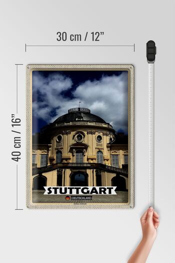 Plaque en tôle Villes Château de Stuttgart Solitude 30x40cm 4