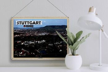 Plaque en tôle villes Stuttgart Nord Allemagne 40x30cm 3