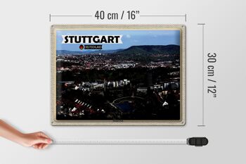 Plaque en tôle villes Stuttgart Nord Allemagne 40x30cm 4