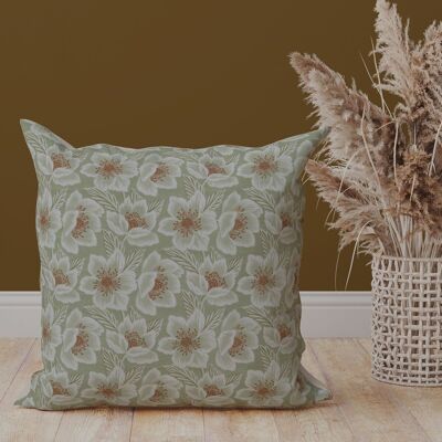 Decorative cotton gauze flower cushion