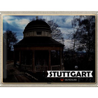 Tin sign cities teahouse building Stuttgart 40x30cm gift