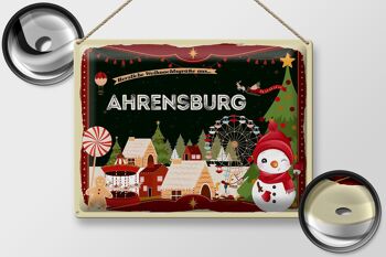 Plaque en tôle Salutations de Noël d'AHRENSBURG cadeau 40x30cm 2