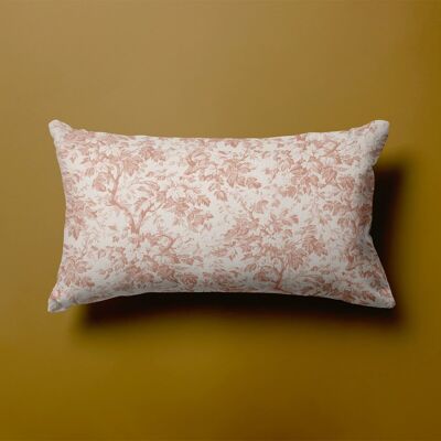 Sepia decorative cushion in cotton gauze