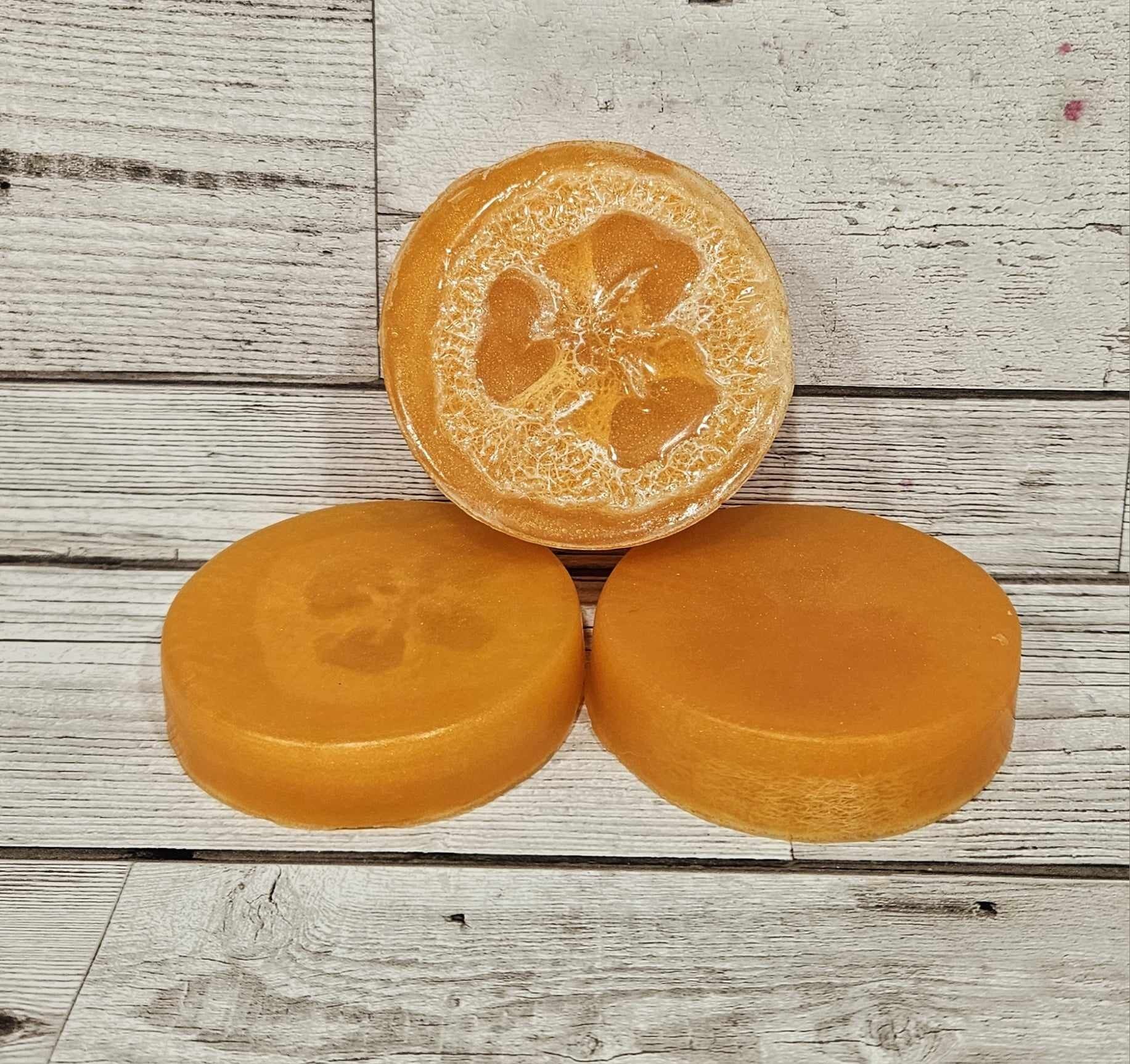 Barre de savon Loofah à l'hibiscus et à l'eau de coco