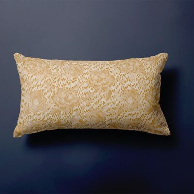 Bronze decorative cushion in cotton gauze