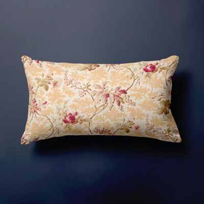 Floral decorative cushion in cotton gauze