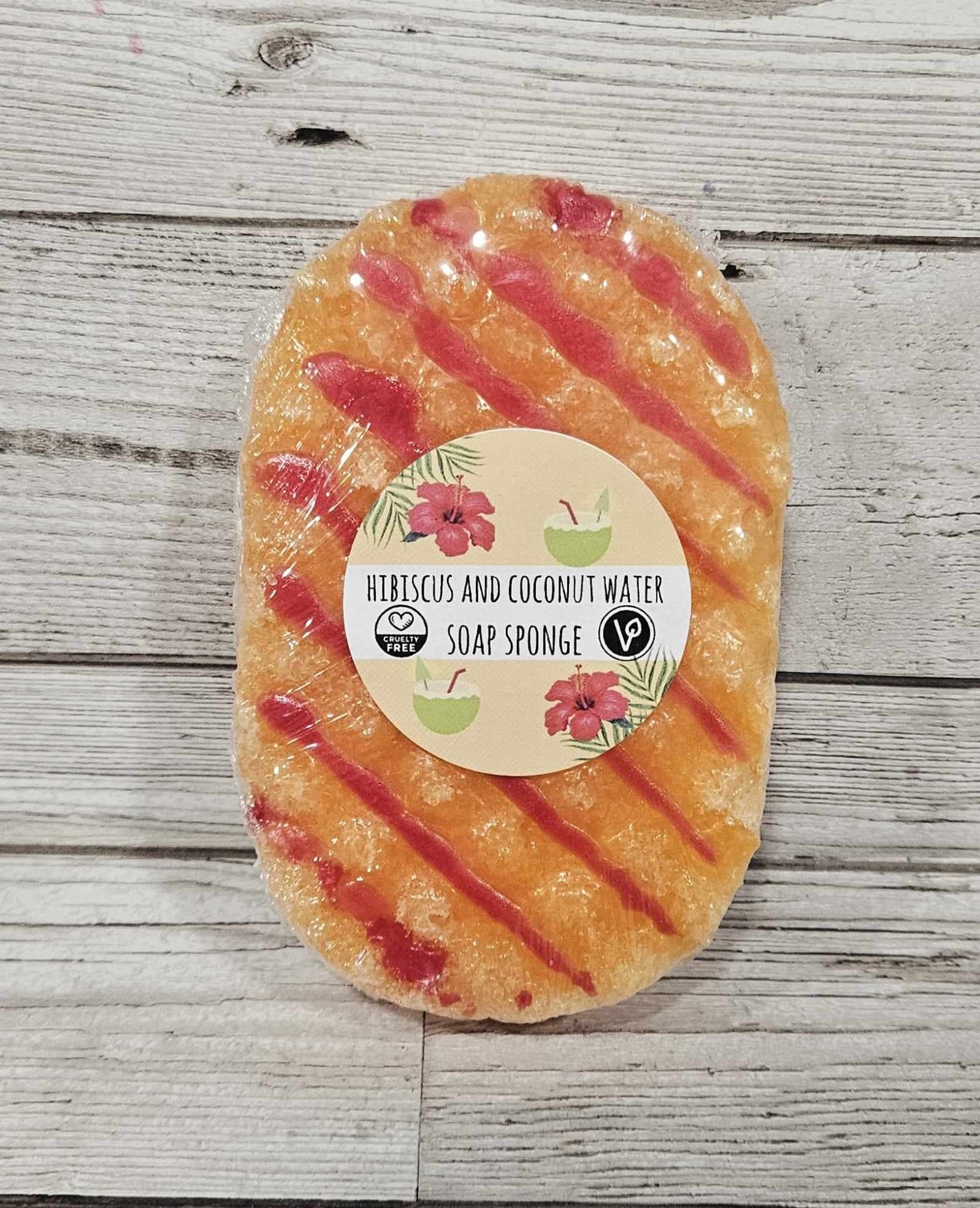 Hibiscus and Coconut Water Exfoliating Soap Sponge