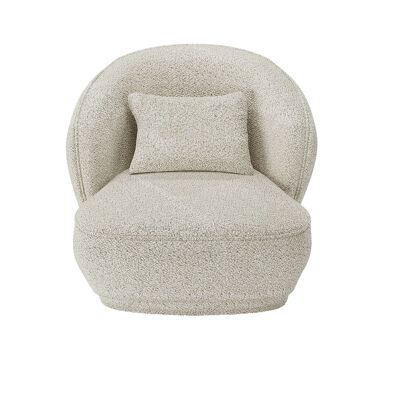 Pablo beige curly design armchair