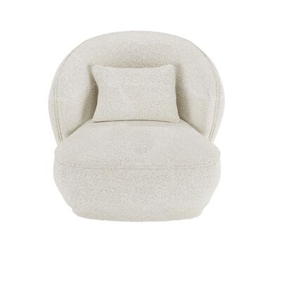 Weißer Pablo-Sessel im lockigen Design