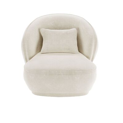 Pablo vintage cream velvet designer armchair
