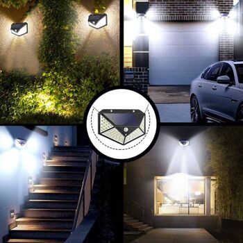 Lampe Solaire Extérieur 100 LED : Éclairage Mural Sans Fil à 120° avec Détecteur de Mouvement 6