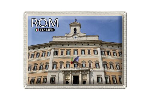 Blechschild Reise Rom Italien Parlament Architektur 40x30cm